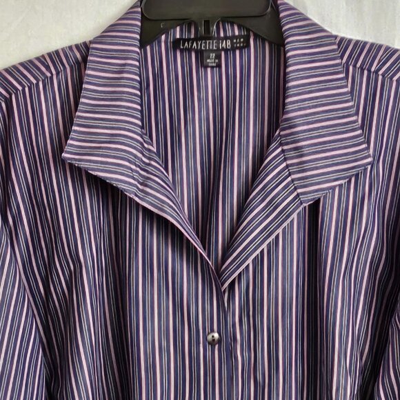 Lafayette 148 New York Cotton Button Down Shirt - Picture 2 of 8